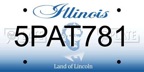 5PAT781 Illinois License Plate