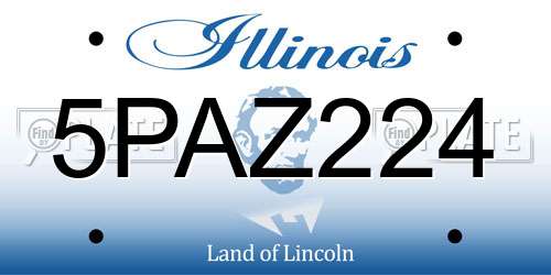5PAZ224 Illinois License Plate