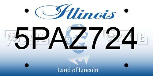5PAZ724 Illinois License Plate