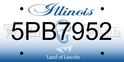 5PB7952 Illinois License Plate