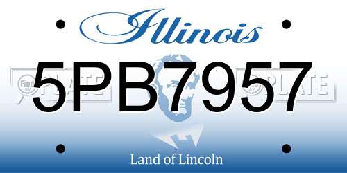 5PB7957 Illinois License Plate