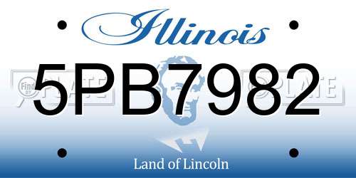 5PB7982 Illinois License Plate