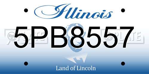 5PB8557 Illinois License Plate