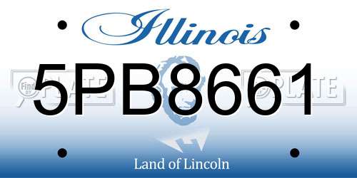 5PB8661 Illinois License Plate