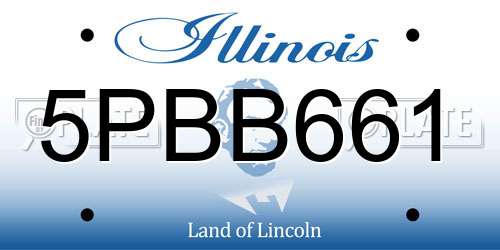 5PBB661 Illinois License Plate