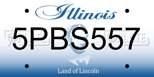 5PBS557 Illinois License Plate