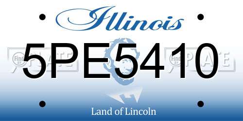 5PE5410 Illinois License Plate