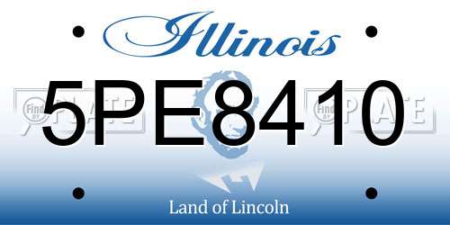 5PE8410 Illinois License Plate