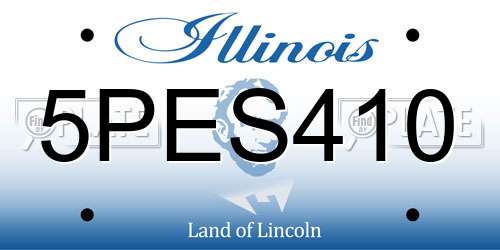 5PES410 Illinois License Plate