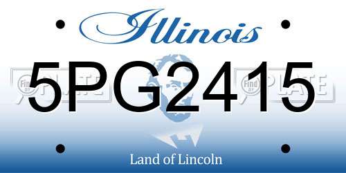 5PG2415 Illinois License Plate