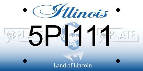 5PI111 Illinois License Plate