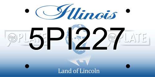 5PI227 Illinois License Plate