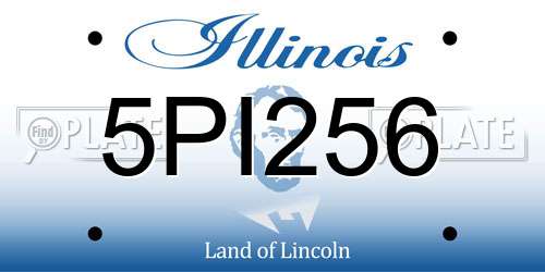 5PI256 Illinois License Plate