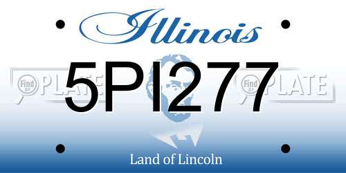5PI277 Illinois License Plate