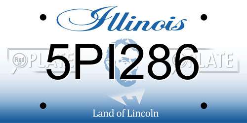 5PI286 Illinois License Plate