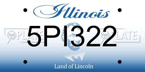 5PI322 Illinois License Plate
