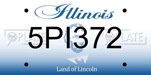 5PI372 Illinois License Plate
