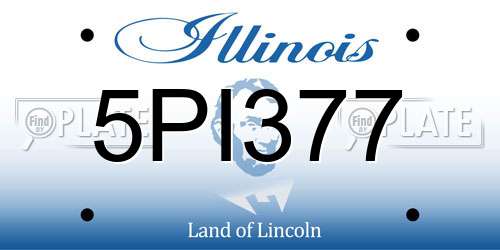5PI377 Illinois License Plate