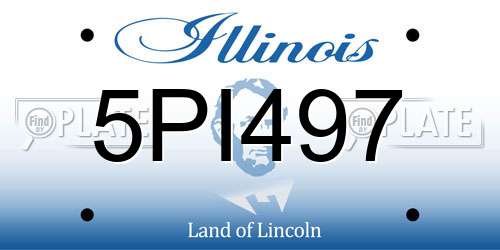 5PI497 Illinois License Plate