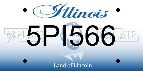 5PI566 Illinois License Plate