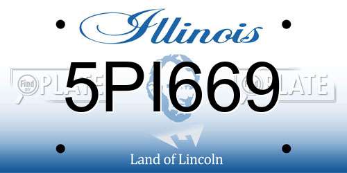 5PI669 Illinois License Plate