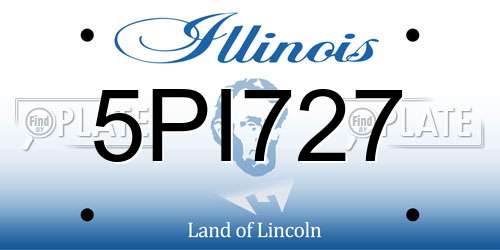 5PI727 Illinois License Plate
