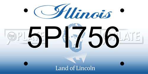 5PI756 Illinois License Plate