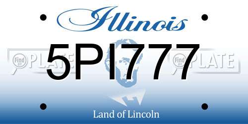 5PI777 Illinois License Plate