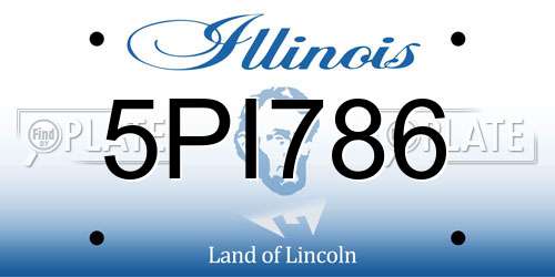 5PI786 Illinois License Plate