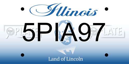 5PIA97 Illinois License Plate