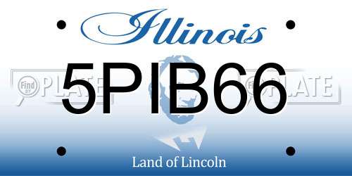 5PIB66 Illinois License Plate