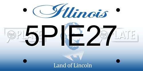 5PIE27 Illinois License Plate
