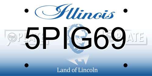 5PIG69 Illinois License Plate