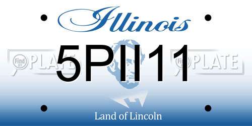 5PII11 Illinois License Plate