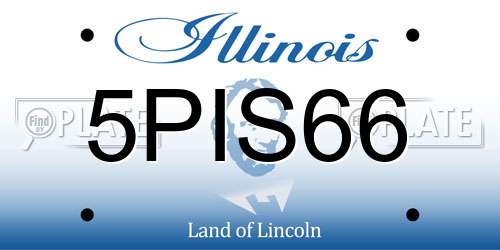 5PIS66 Illinois License Plate