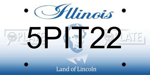 5PIT22 Illinois License Plate