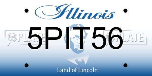 5PIT56 Illinois License Plate