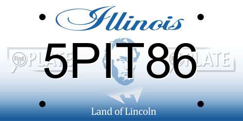 5PIT86 Illinois License Plate