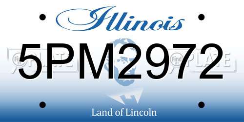 5PM2972 Illinois License Plate