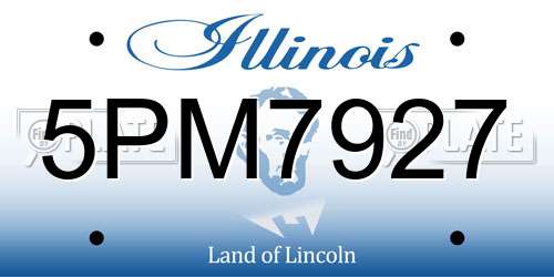 5PM7927 Illinois License Plate