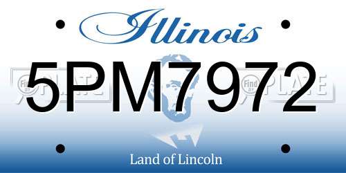 5PM7972 Illinois License Plate