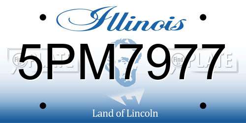 5PM7977 Illinois License Plate