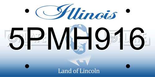 5PMH916 Illinois License Plate