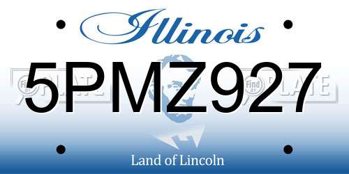 5PMZ927 Illinois License Plate