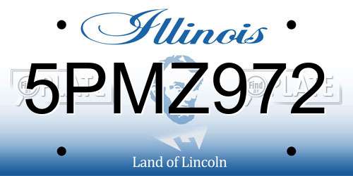 5PMZ972 Illinois License Plate
