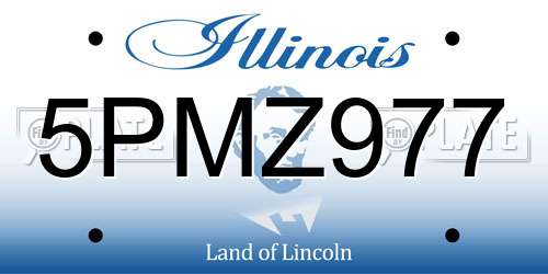 5PMZ977 Illinois License Plate