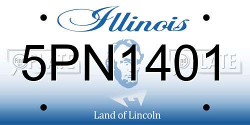 5PN1401 Illinois License Plate