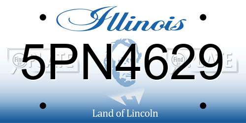 5PN4629 Illinois License Plate