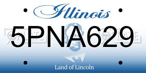 5PNA629 Illinois License Plate