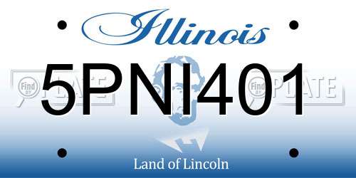 5PNI401 Illinois License Plate